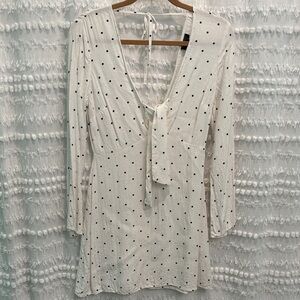 Topshop White Dress with Black Accents